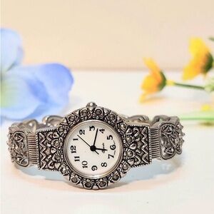 Never worn Vintage Avon Marcacite Studded Hinged Watch - new old stock